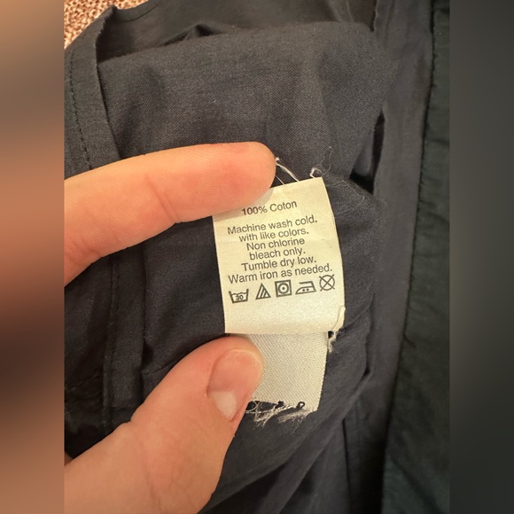 Madewell a line fit and flare v neck cut out midi dress size 2 navy - Picture 9 of 11